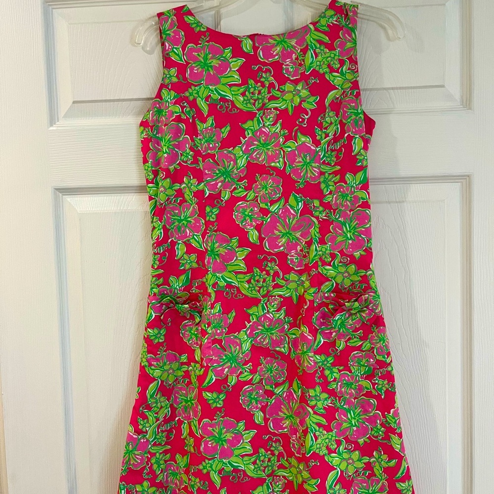Lilly Pulitzer Pink Sleeveless Sundress Crew Neck